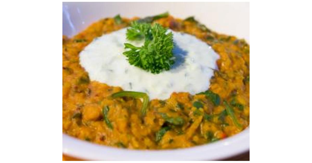 Spiced Red Lentils with Cucumber Yoghurt by Erica Noble. A Thermomix ® recipe in the category