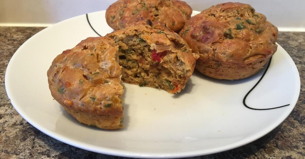 Sundried Tomato, Spinach and Feta Muffins by Tracy Leard. A Thermomix