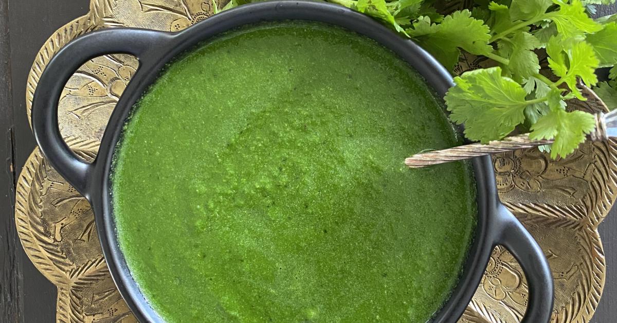 Coriander and Mint Chutney (aka Green Chutney) by Sadhna wilson. A