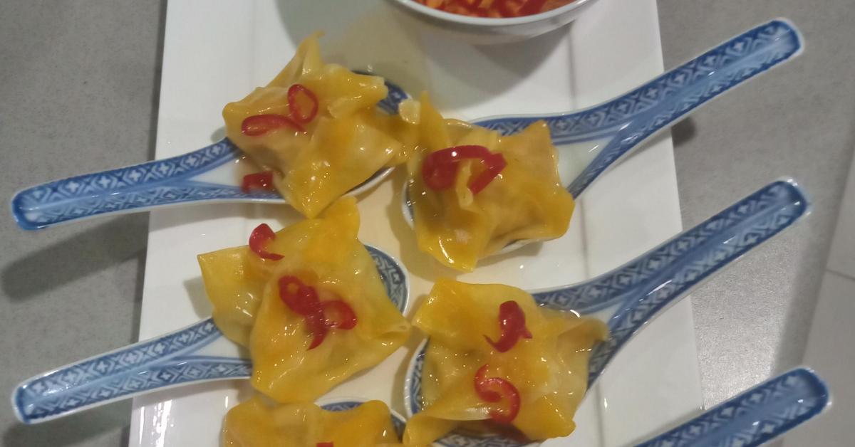 Steamed Chicken Dumplings with Chilli Glaze by Rustic Apron. A