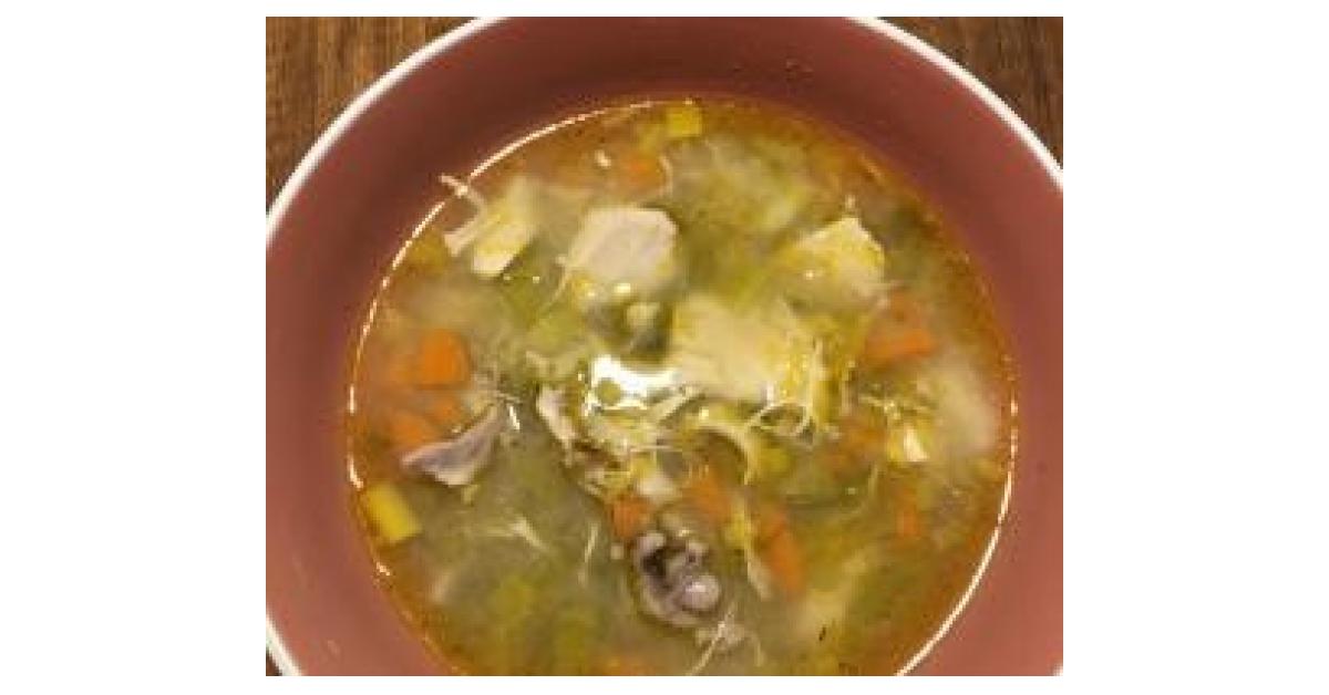 Chicken Bone Broth Soup and whole steamed chook by emily'smix. A