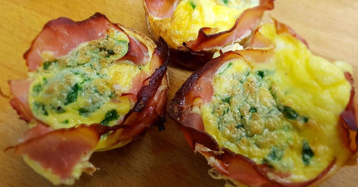 LCHF Breakfast Frittata / Keto Egg & Ham Muffins by kitkat7. A Thermomix ® recipe in the