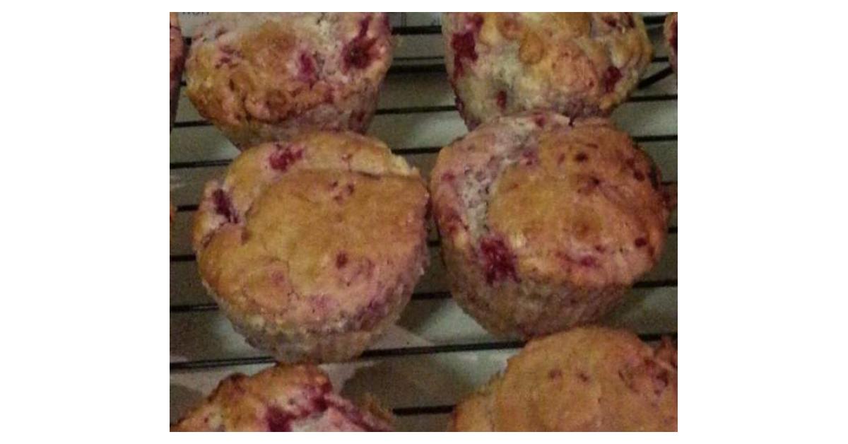 Egg Free Raspberry and White Chocolate Muffins by Nicola Porter. A