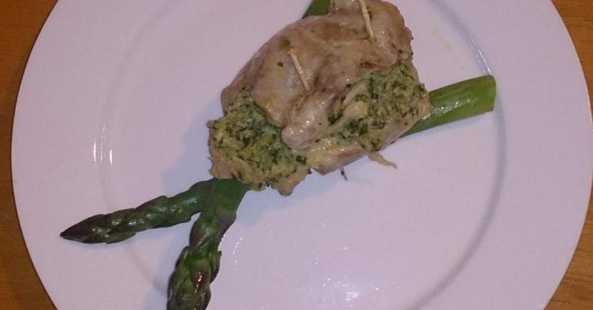 Ham & Asparagus Stuffed Chicken with Asparagus Soup by anyhart. A
