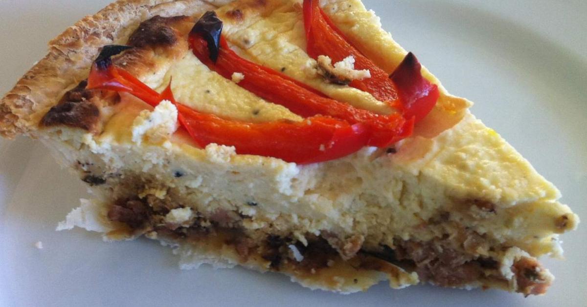 Bacon, Ricotta & Roast Capsicum Quiche by maerrie. A Thermomix ® recipe
