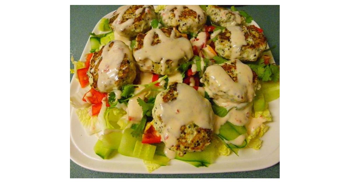 Thai Chicken and Quinoa Patties by nicky parsons. A Thermomix ® recipe