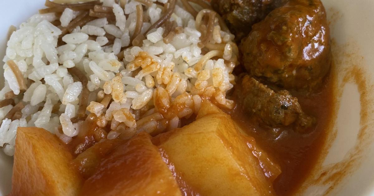 Kefta and Potato Casserole with Lebanese Rice by JanineAlameddine. A