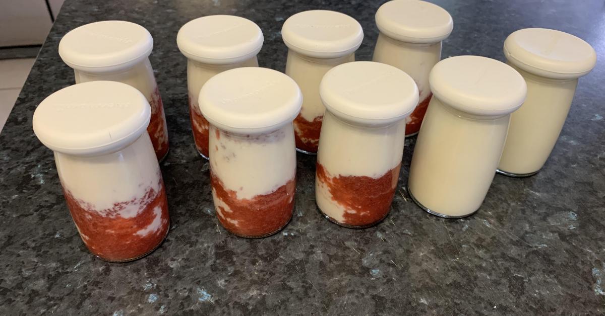 Strawberry pot set yoghurt by Becandal83. A Thermomix ® recipe in the