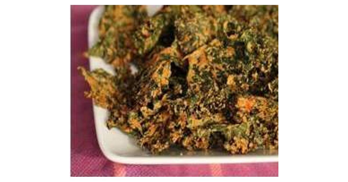 Cheesy Kale chips (vegetarian) by Wise Woman Ways. A Thermomix ® recipe