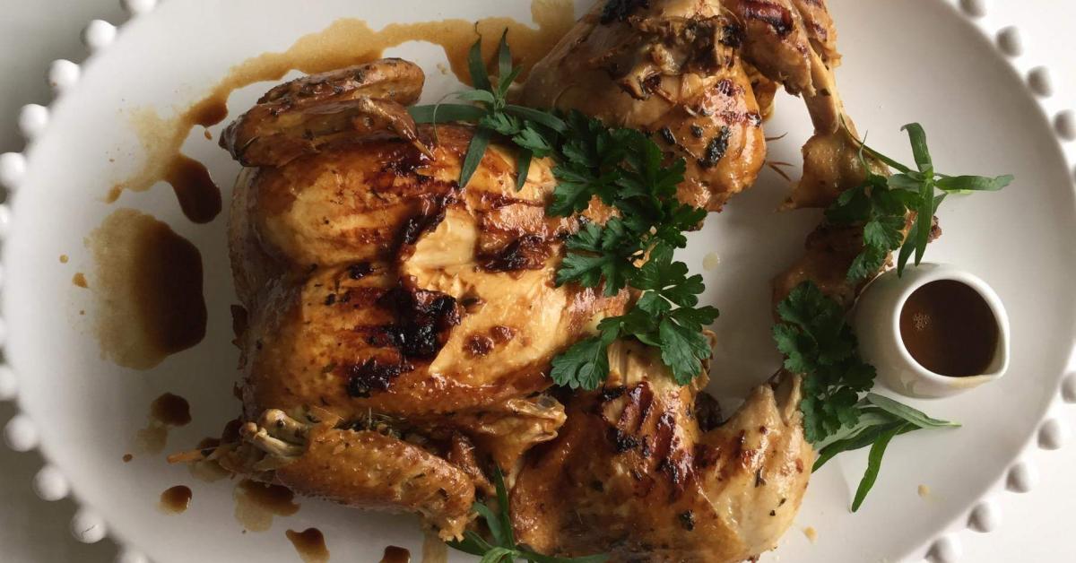Fresh Herb and Honey Butterflied Chicken with Jus by brenz1. A Thermomix ® recipe in the