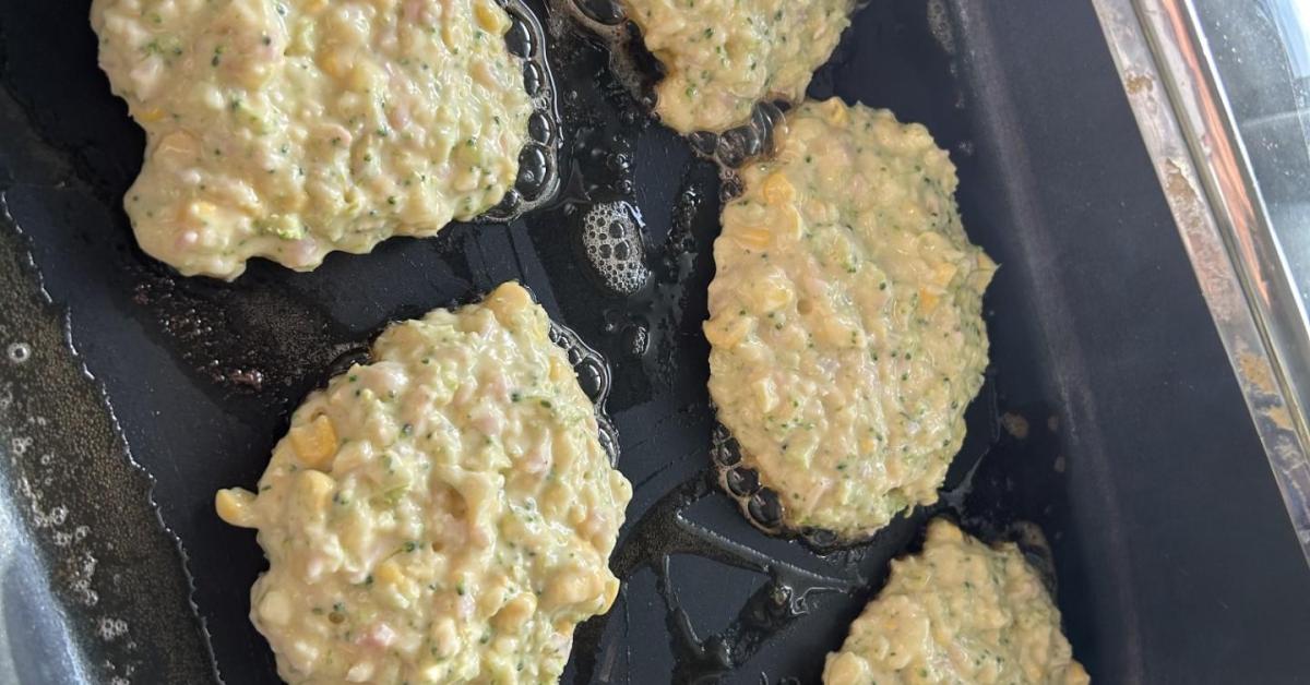 Bacon, Broccoli Cheesy Corn Fritters by Reneegr9288. A Thermomix
