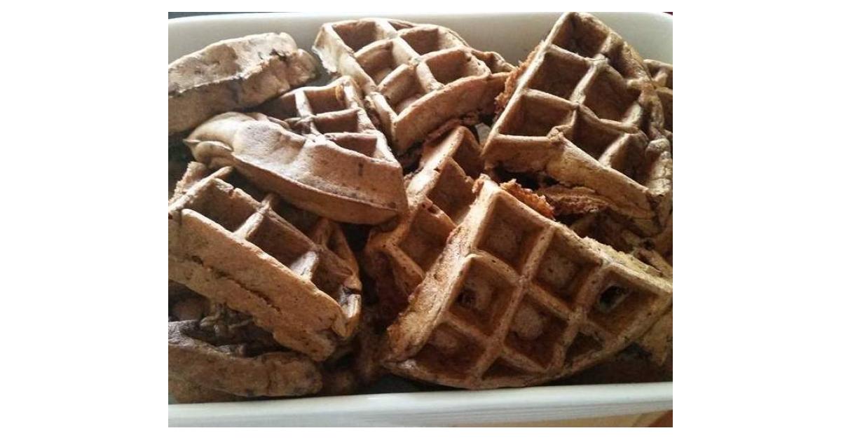 Spelt Chocolate Banana Dark Choc Chip Waffles by D_Carrimko. A