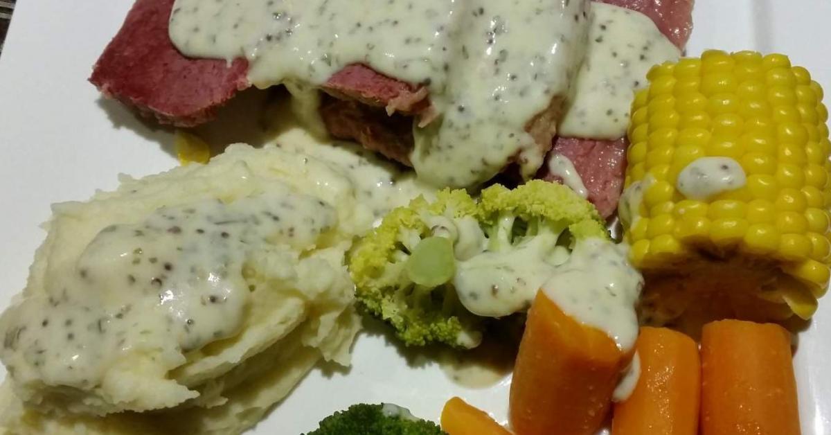 Corned Beef with Mustard & Parsley Sauce by specialktoday. A Thermomix