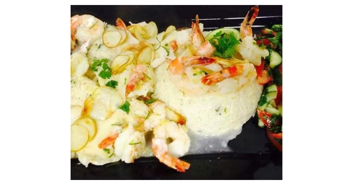 Chilli & Kaffir Fish and Prawns with Coconut Lime Rice by Piggy