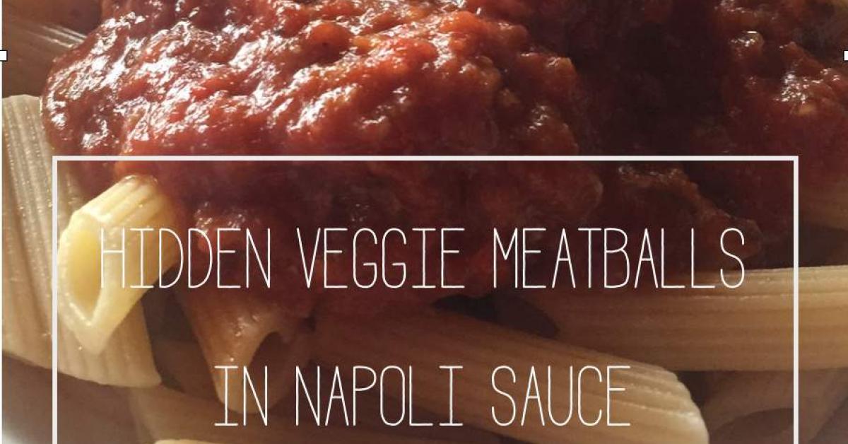 Hidden Veggie meatballs in napoli sauce Essential Living Mumma by