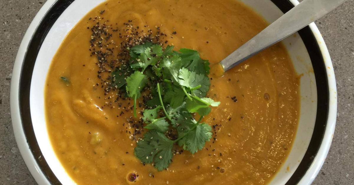 Low FODMAP Pumpkin & Sweet Potato Soup by MChalmers. A Thermomix