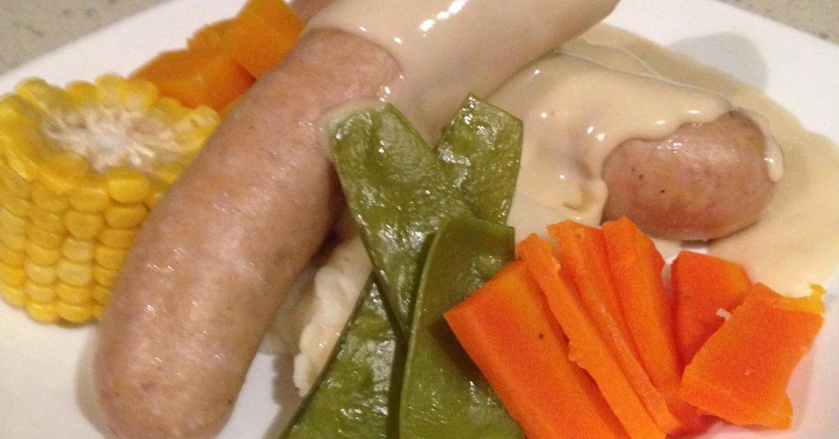 Pork Sausages, Vegetables & Gravy by TurboMix on