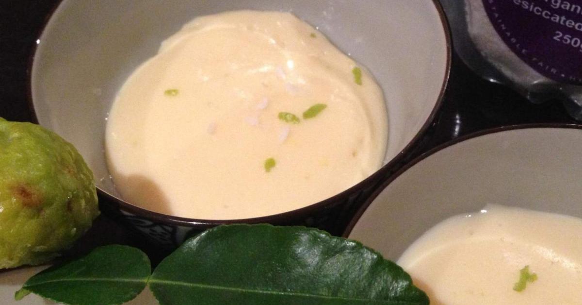 kaffir lime and coconut custard by Suzanne Mosca. A Thermomix ® recipe