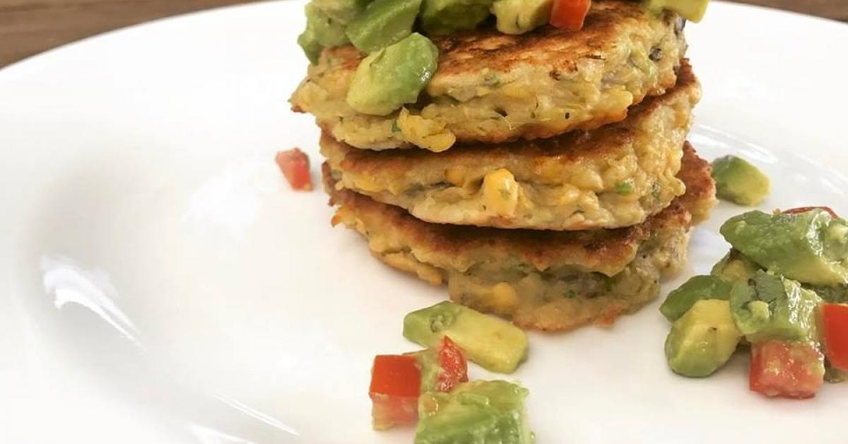 Bill Grangers Corn Fritters with Avocado Salsa by Courtneys