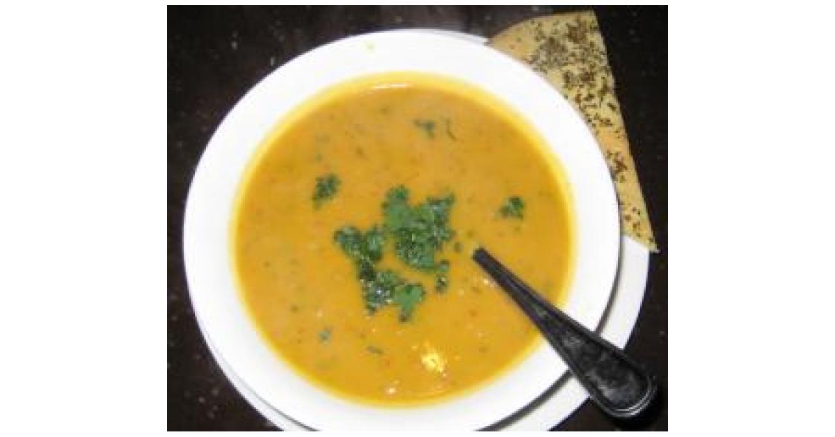 Chillied Sweet Potato (Kumara) and Coriander Soup by Carola Cocacola. A