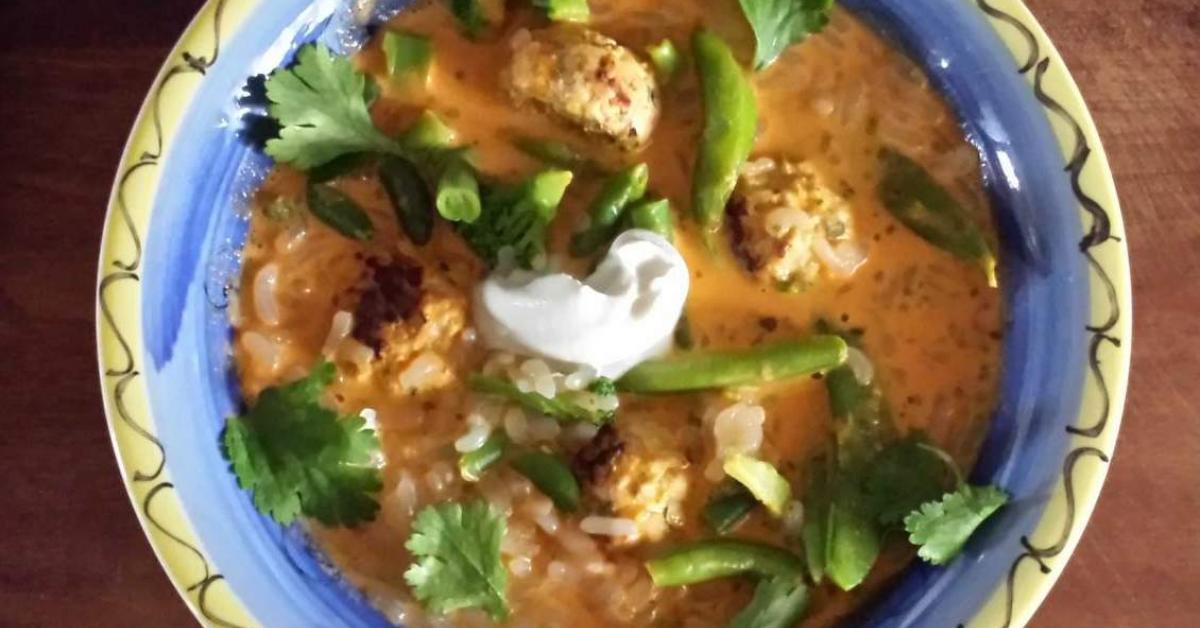 Thai Turkey Zucchini Meatballs with Coconut Chilli Sauce by The Power