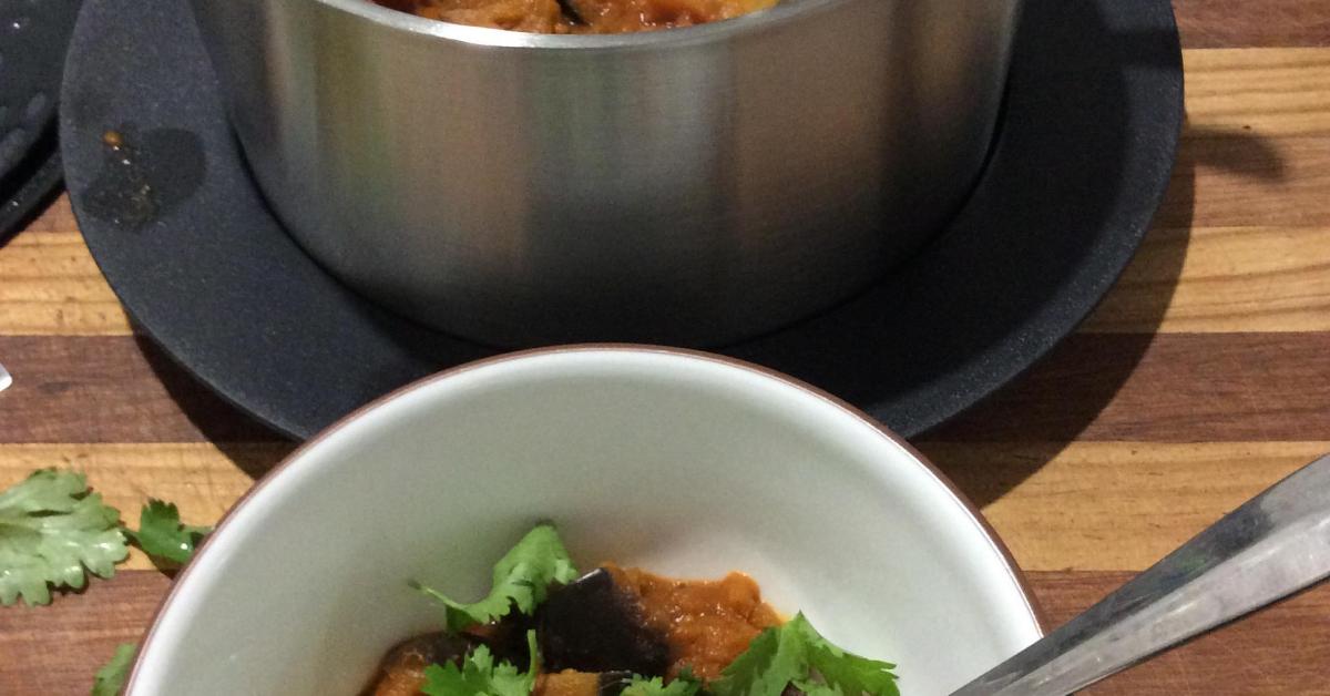 FODMAP friendly Eggplant Curry by Waytoomanychildren. A Thermomix