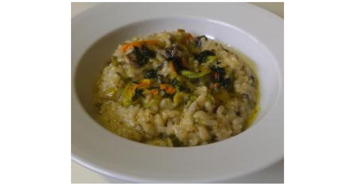 Zucchini Flower Risotto with Thyme Oil by homemadehealthyhappy on www