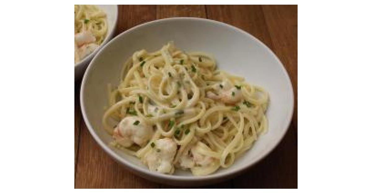 Tagliatelle with Saffron, Prawn, Mushrooms and Cream (Clone from Jamie