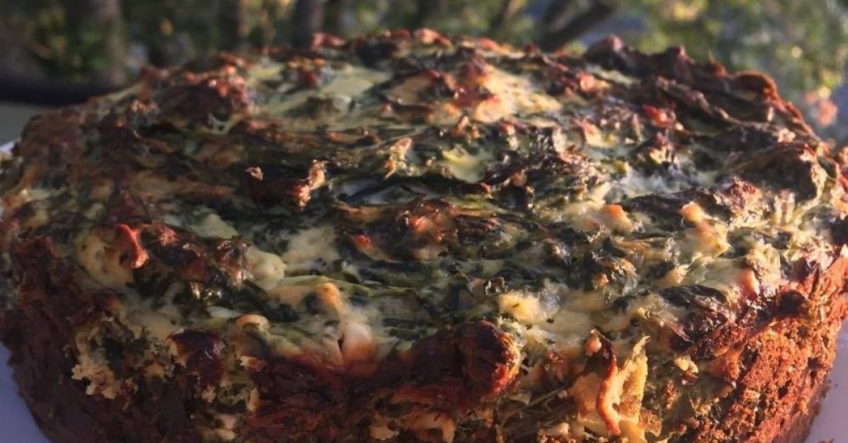 Ditch the Carbs LCHF Spinach and Feta Pie by Terry the Thermie. A