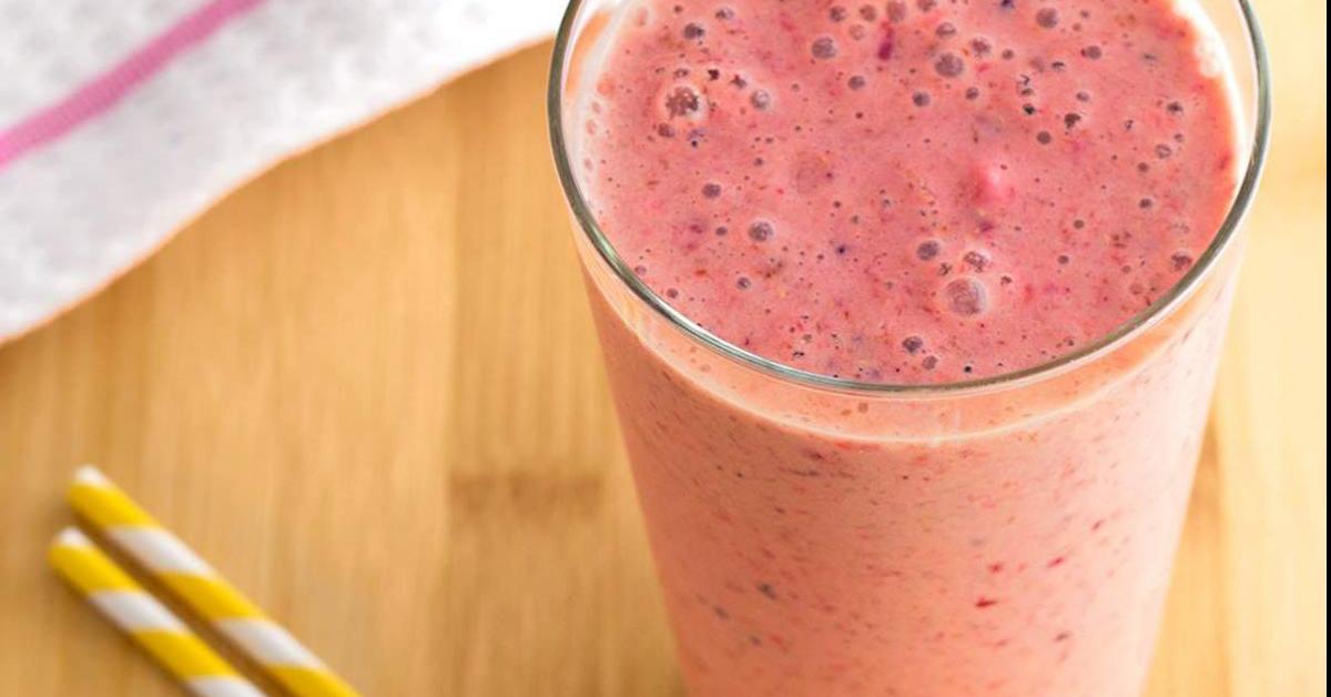 Mixed Berry Breakfast Smoothie by The Princess and the Pastry Brush. A