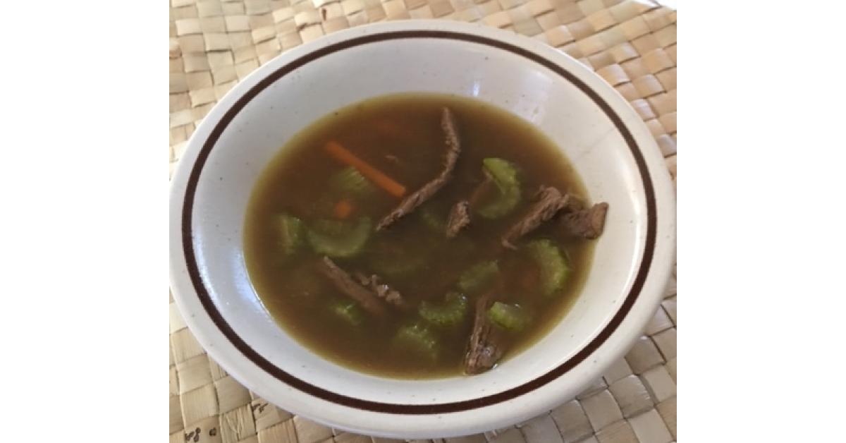Variation What was in the fridge beef broth by slbm. A Thermomix ® recipe in the category Soups